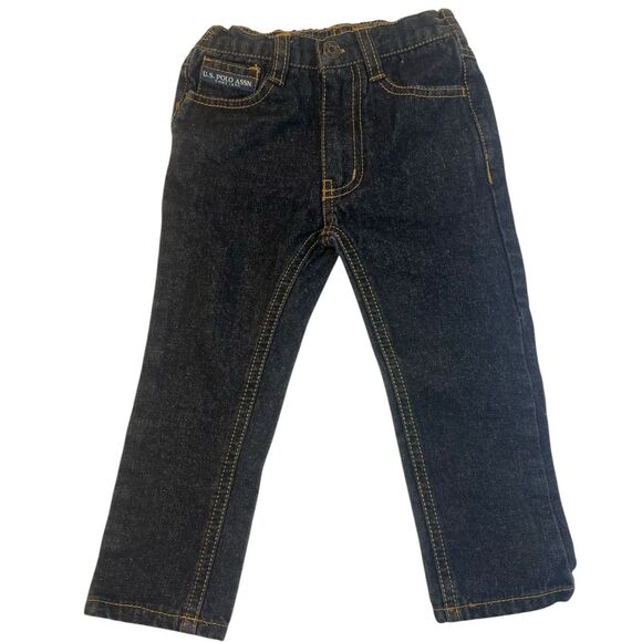 U.S. Polo Assn. Toddler Jeans 2T Black Denim Straight Pants Classic Kidswear - Picture 1 of 9